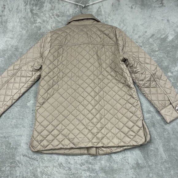 Anne Klein Womens Quilted Tan Lightweight Jacket With Button Closures d0450 - Picture 11 of 13